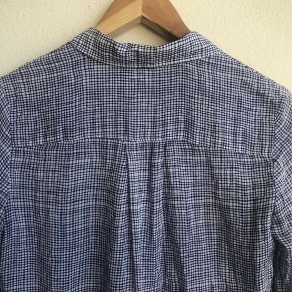 Cloth & Stone Popover Shirt Blue White Pockets XS - Picture 6 of 8